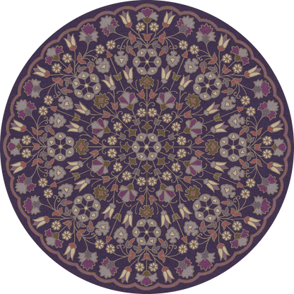 Vintage Vinyl Rug - Arabesque Bloom