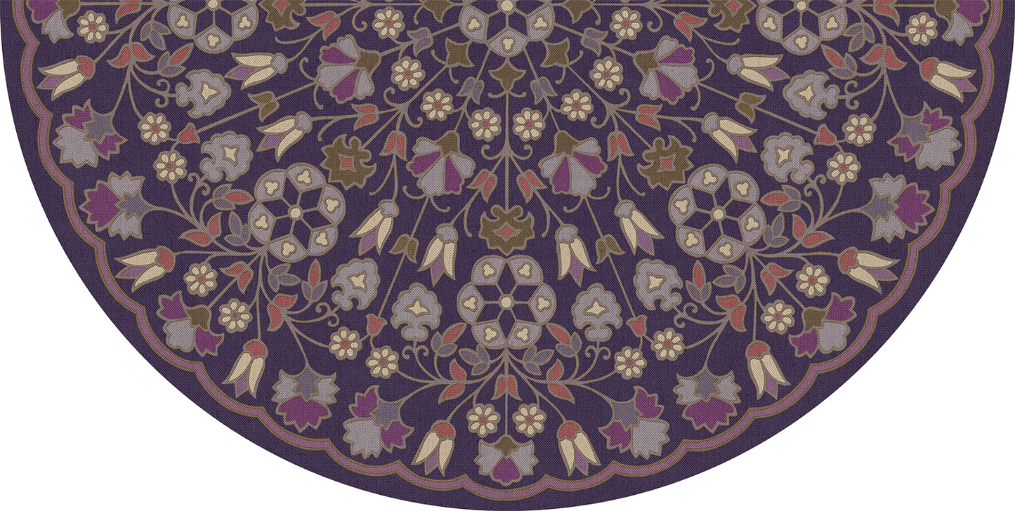 Vintage Vinyl Rug - Arabesque Bloom