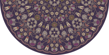Vintage Vinyl Rug - Arabesque Bloom