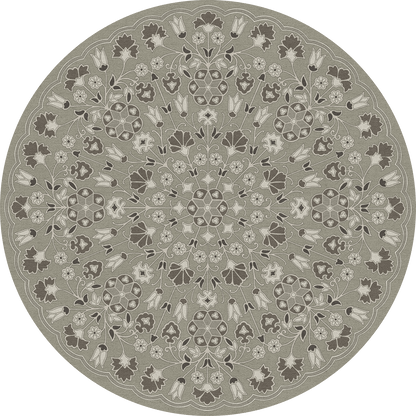 Vintage Vinyl Rug - Arabesque Bloom