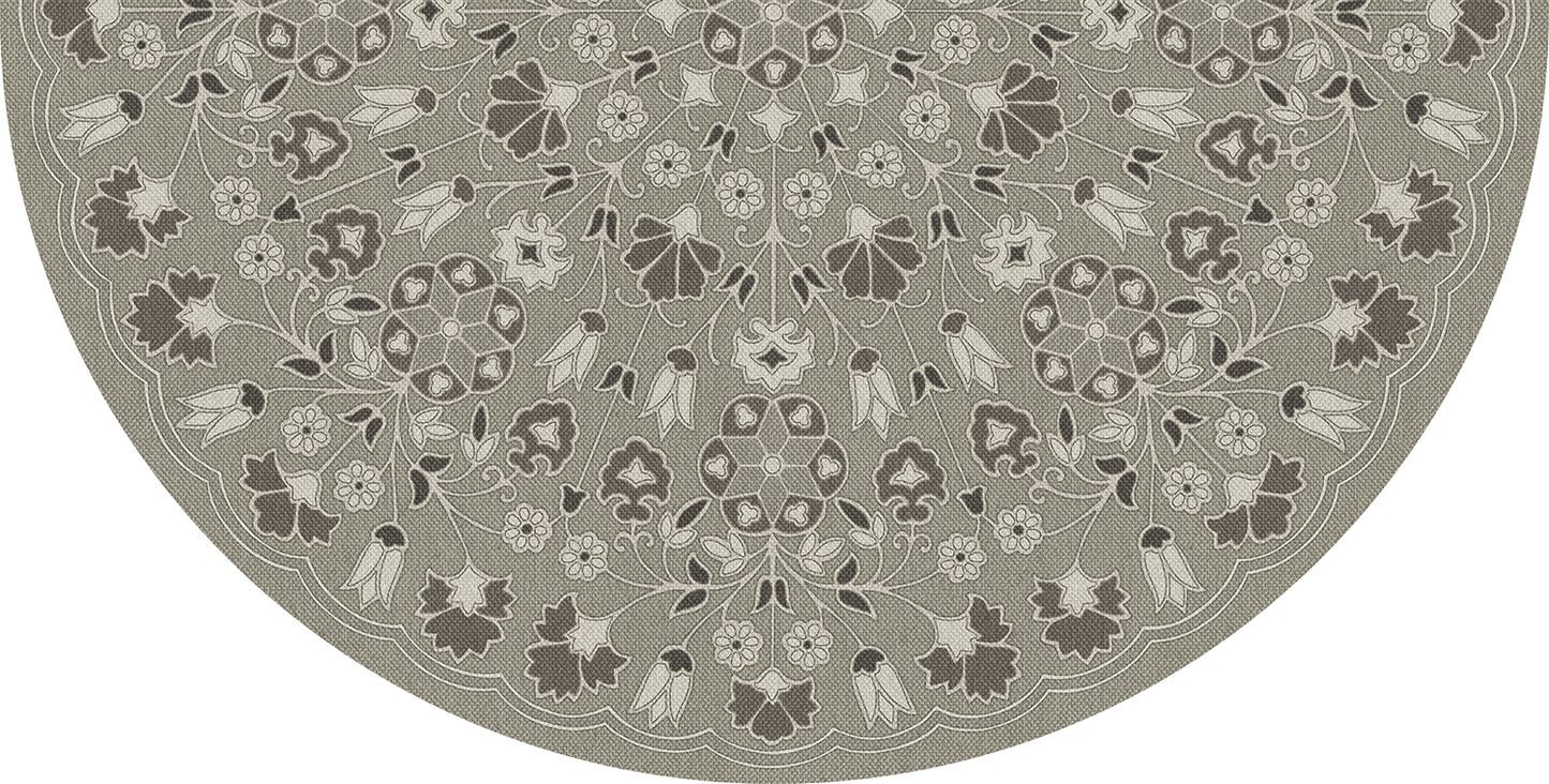 Vintage Vinyl Rug - Arabesque Bloom