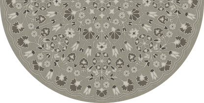 Vintage Vinyl Rug - Arabesque Bloom