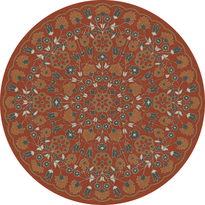 Vintage Vinyl Rug - Arabesque Bloom