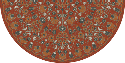 Vintage Vinyl Rug - Arabesque Bloom