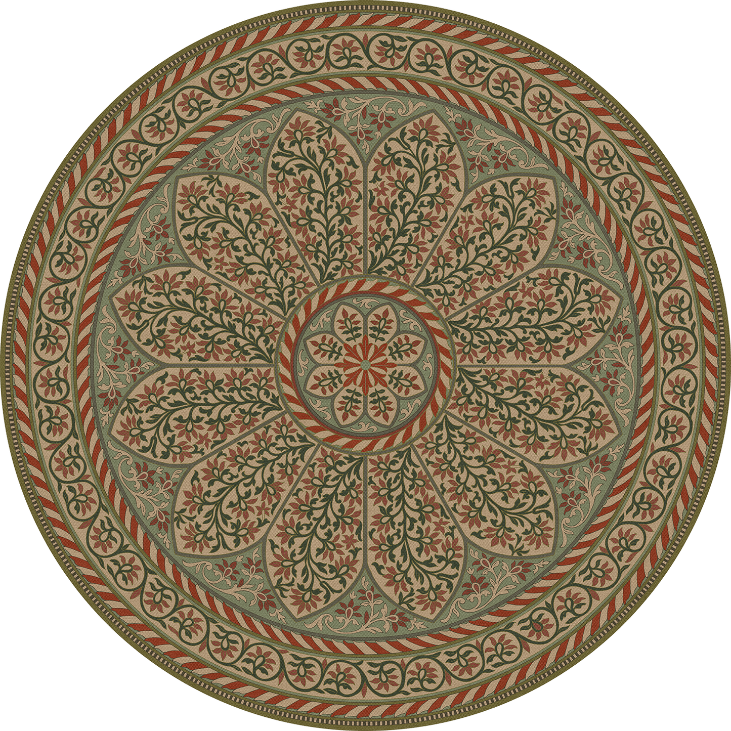 Vintage Vinyl Rug - Estate Tracery
