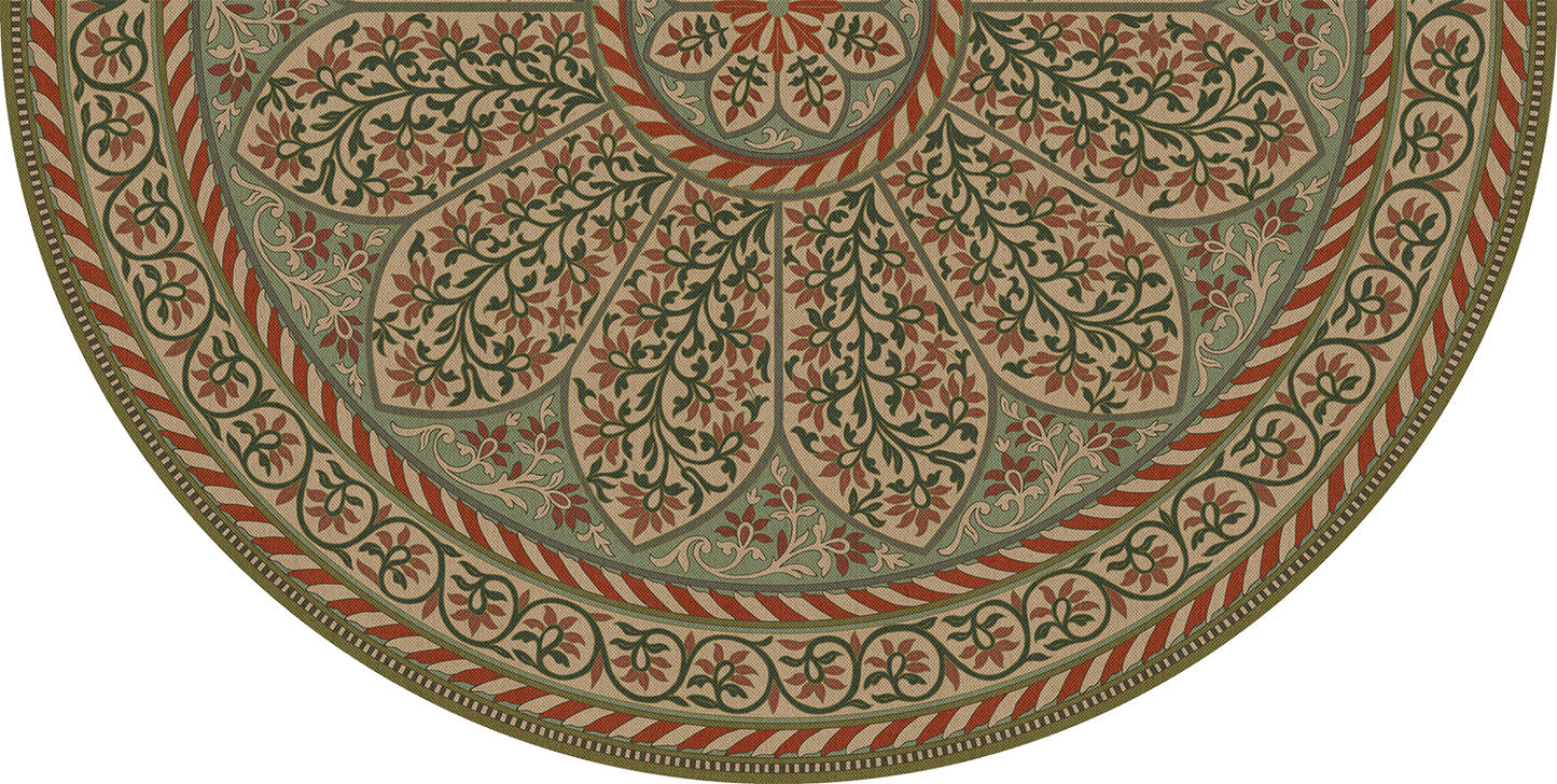 Vintage Vinyl Rug - Estate Tracery
