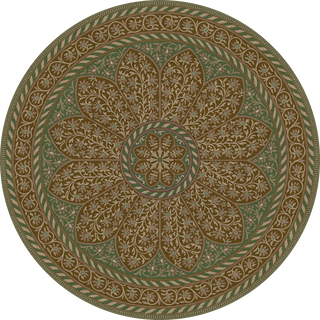 Vintage Vinyl Rug - Estate Tracery - Boxwood Court