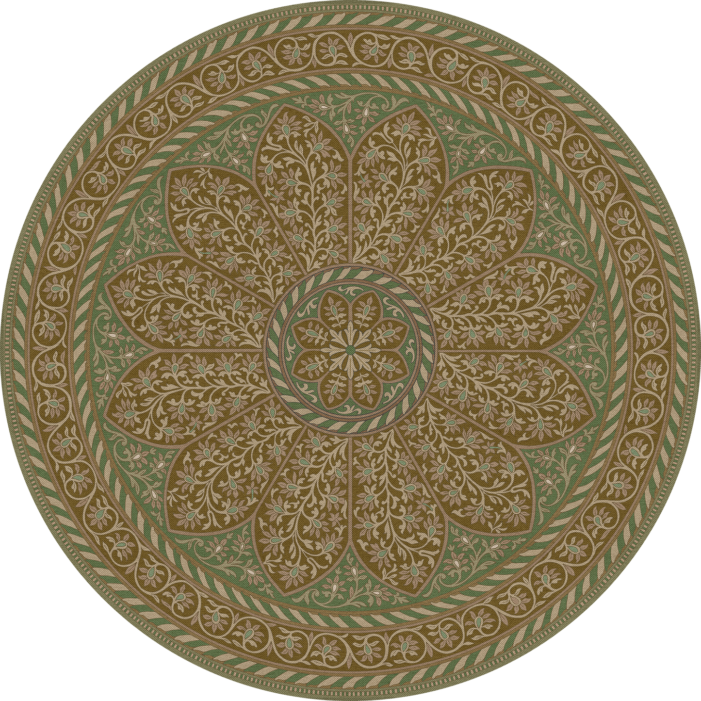 Vintage Vinyl Rug - Estate Tracery