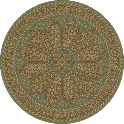Vintage Vinyl Rug - Estate Tracery
