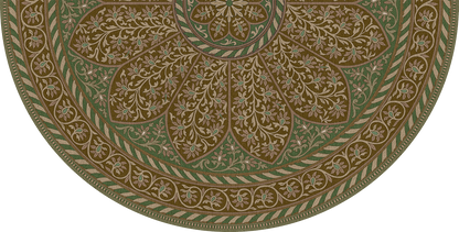 Vintage Vinyl Rug - Estate Tracery