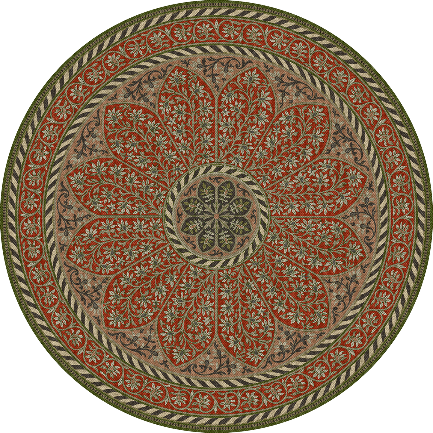 Vintage Vinyl Rug - Estate Tracery