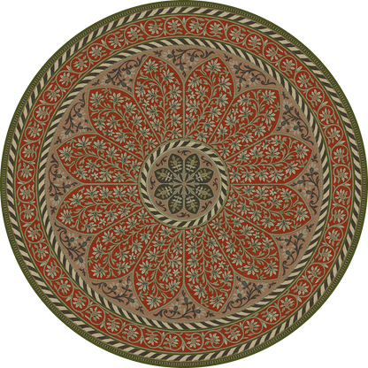 Vintage Vinyl Rug - Estate Tracery