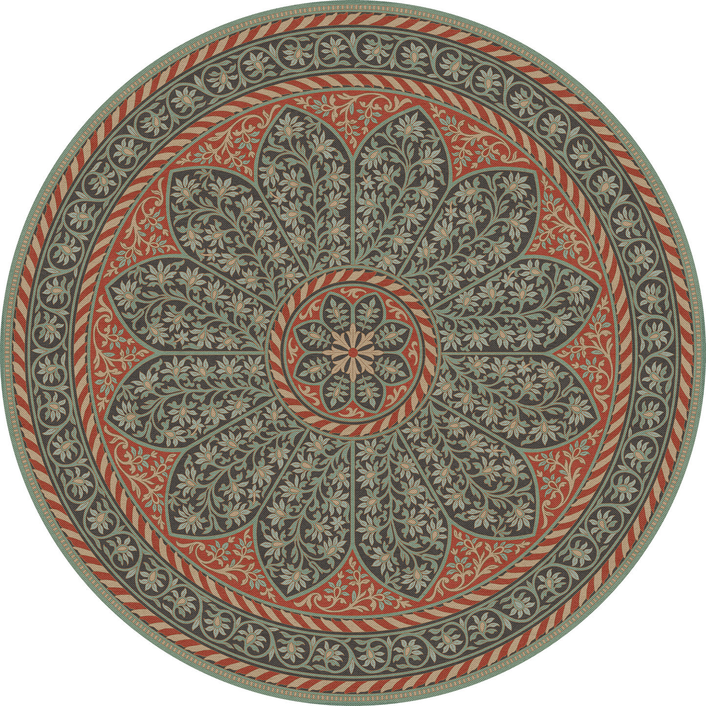 Vintage Vinyl Rug - Estate Tracery