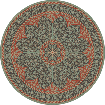 Vintage Vinyl Rug - Estate Tracery