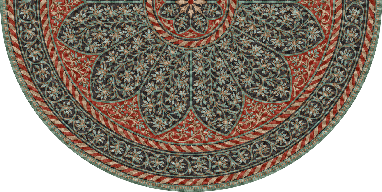 Vintage Vinyl Rug - Estate Tracery