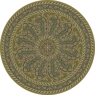 Vintage Vinyl Rug - Estate Tracery - Fernwater