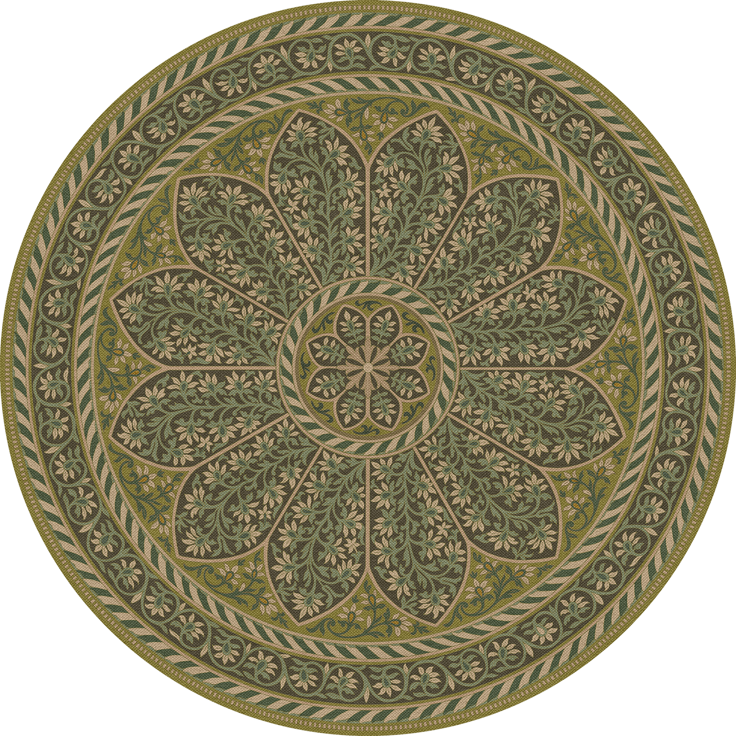 Vintage Vinyl Rug - Estate Tracery
