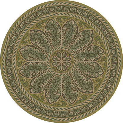 Vintage Vinyl Rug - Estate Tracery