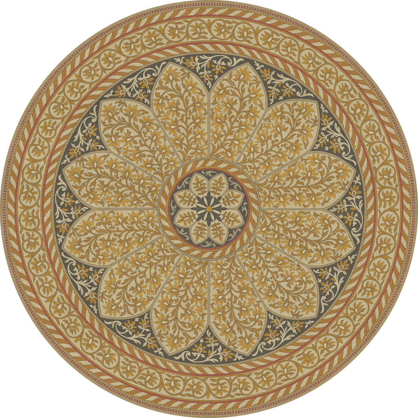 Vintage Vinyl Rug - Estate Tracery