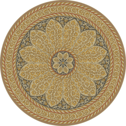 Vintage Vinyl Rug - Estate Tracery