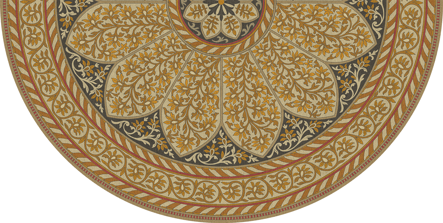 Vintage Vinyl Rug - Estate Tracery