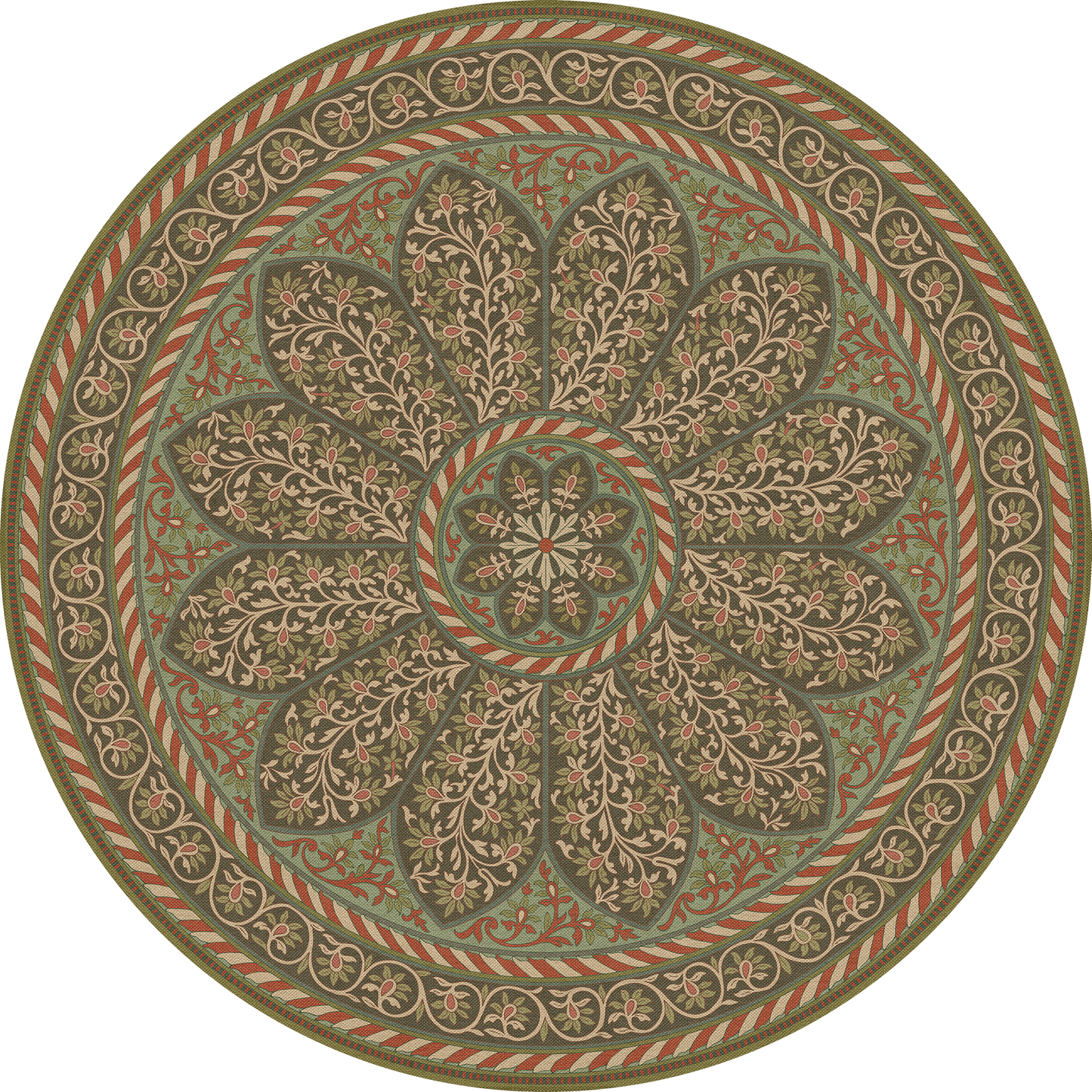 Vintage Vinyl Rug - Estate Tracery