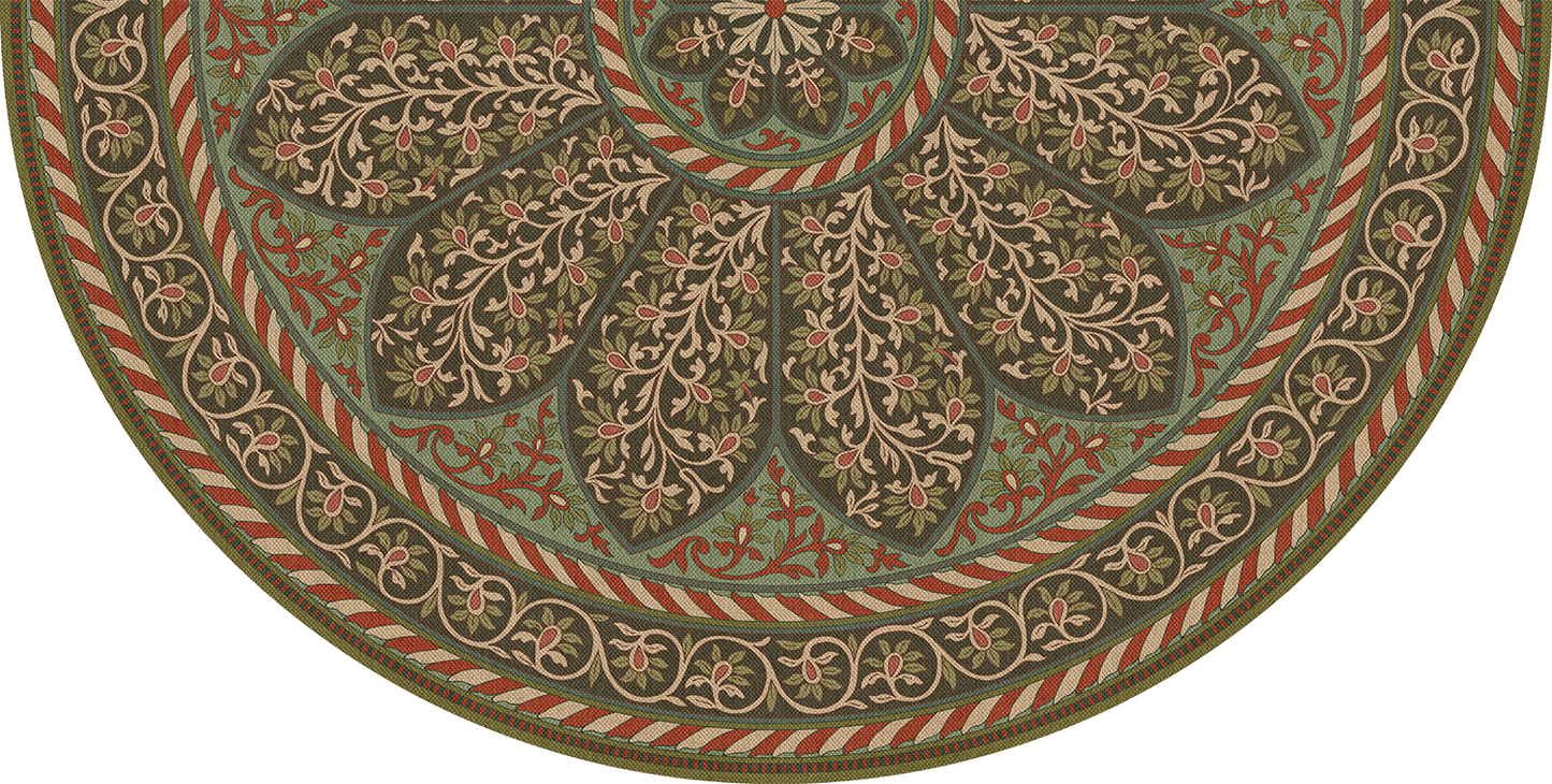 Vintage Vinyl Rug - Estate Tracery