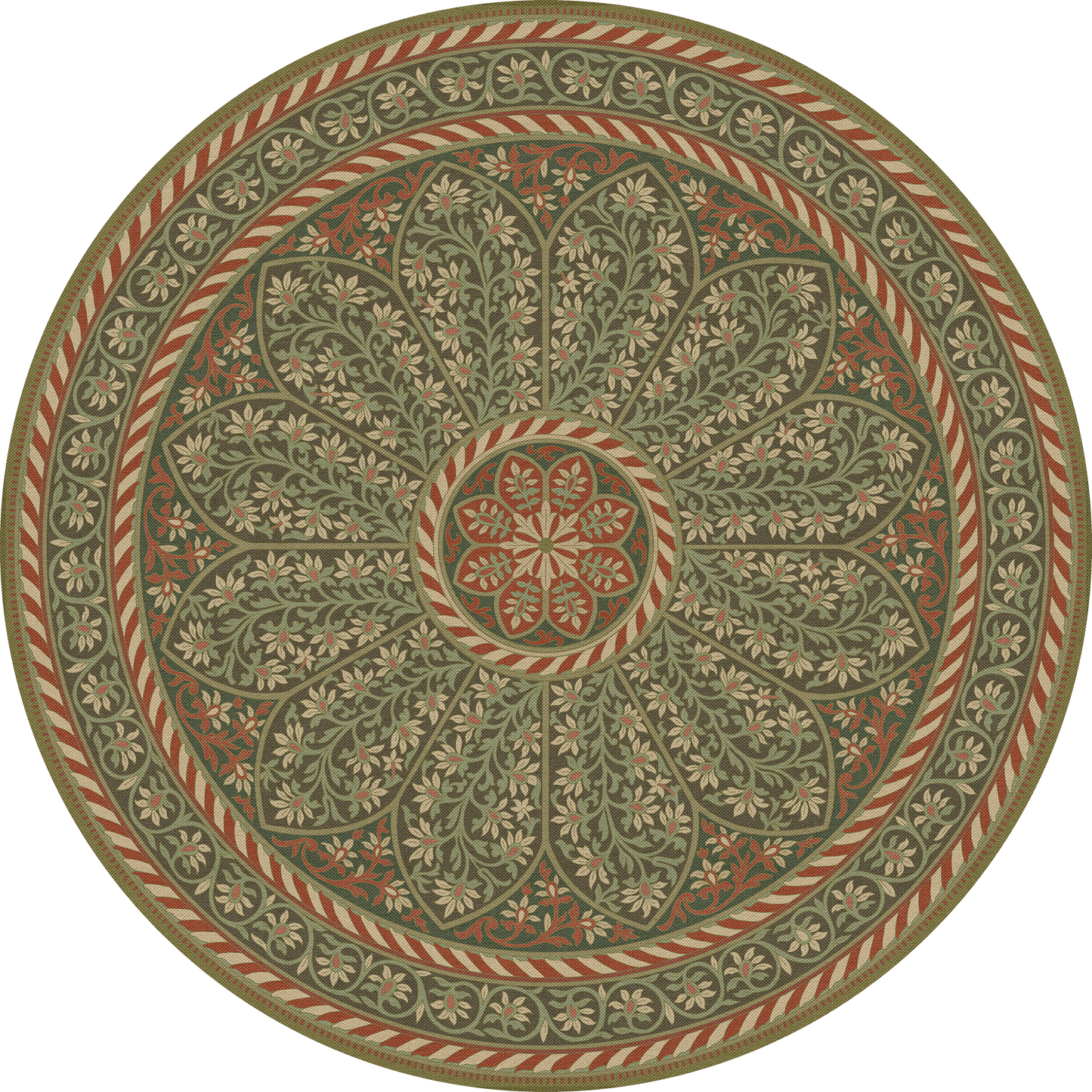 Vintage Vinyl Rug - Estate Tracery