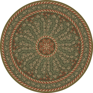 Vintage Vinyl Rug - Estate Tracery - Holly Velvet