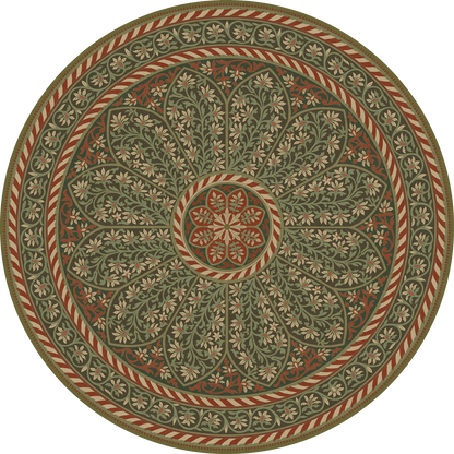 Vintage Vinyl Rug - Estate Tracery - Holly Velvet