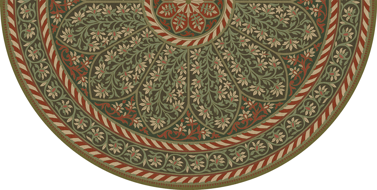Vintage Vinyl Rug - Estate Tracery