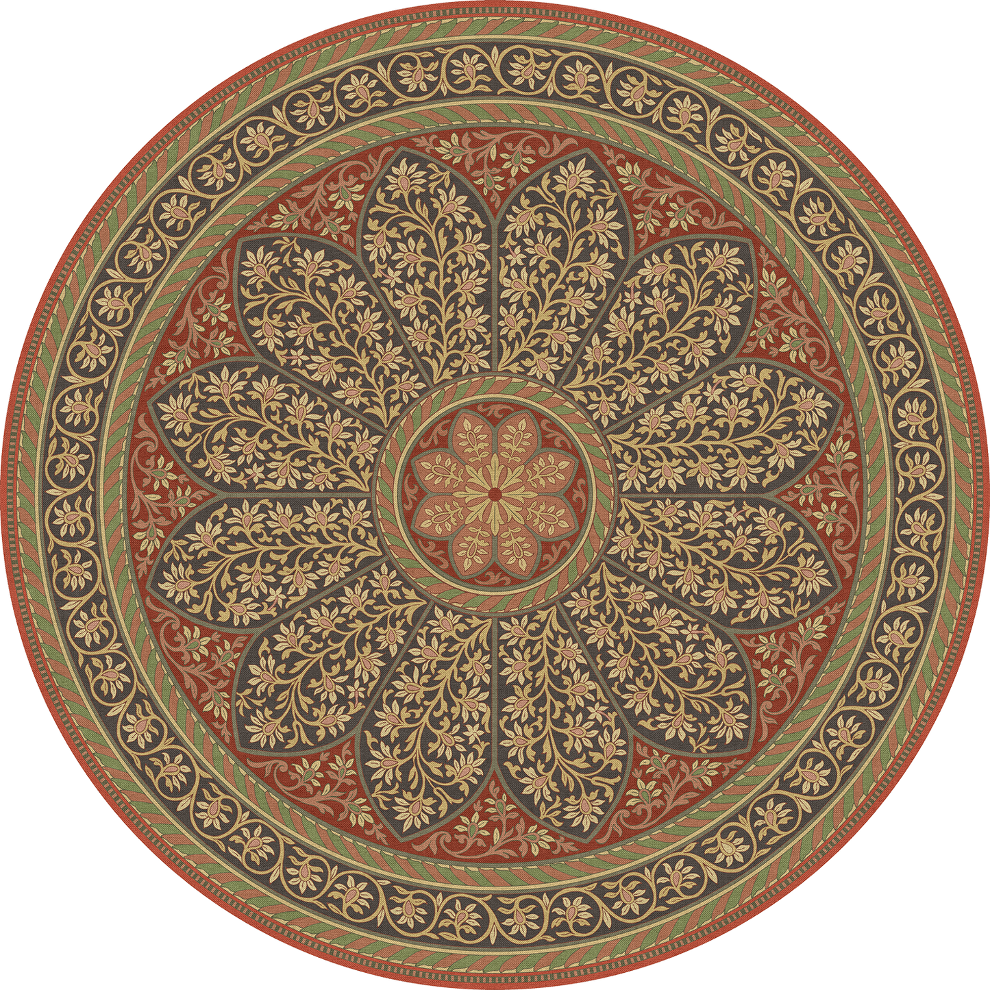 Vintage Vinyl Rug - Estate Tracery