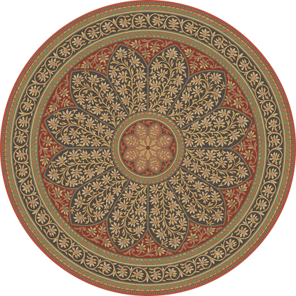 Vintage Vinyl Rug - Estate Tracery