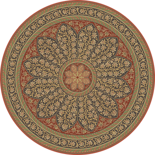 Vintage Vinyl Rug - Estate Tracery - Imperial Garden