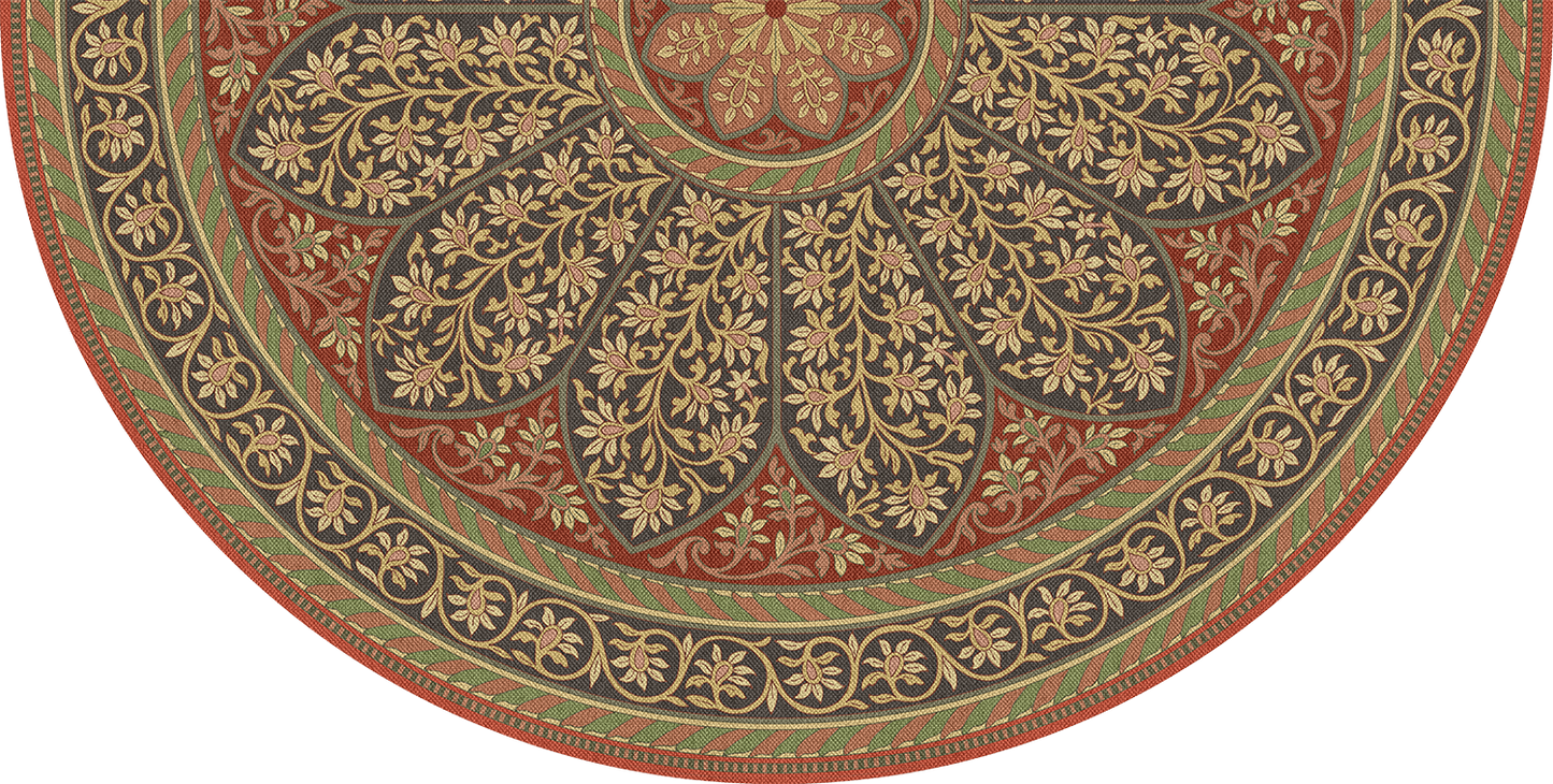 Vintage Vinyl Rug - Estate Tracery