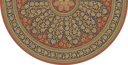 Vintage Vinyl Rug - Estate Tracery