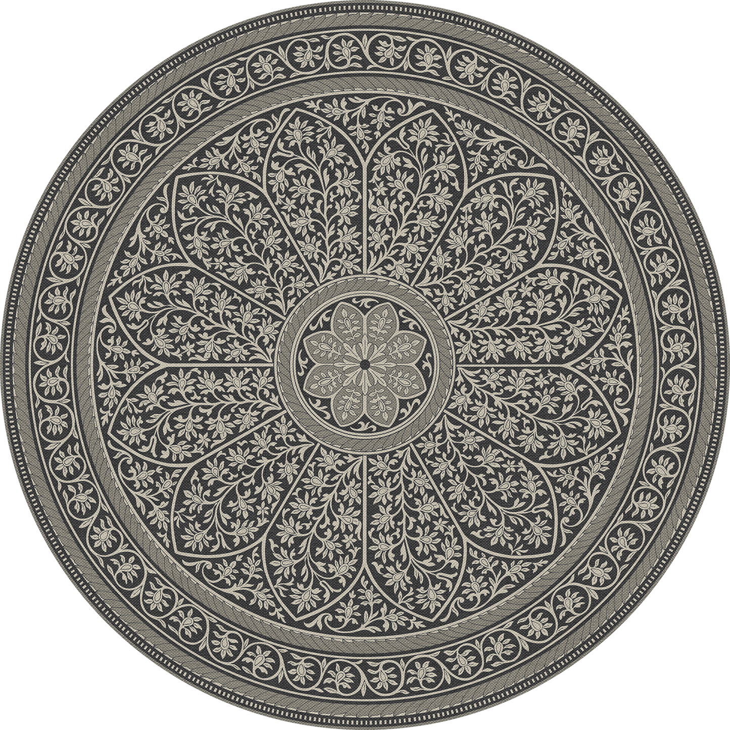 Vintage Vinyl Rug - Estate Tracery