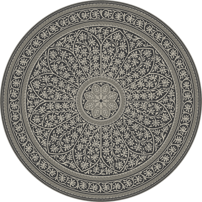 Vintage Vinyl Rug - Estate Tracery