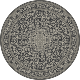 Vintage Vinyl Rug - Estate Tracery - Ink Blossom