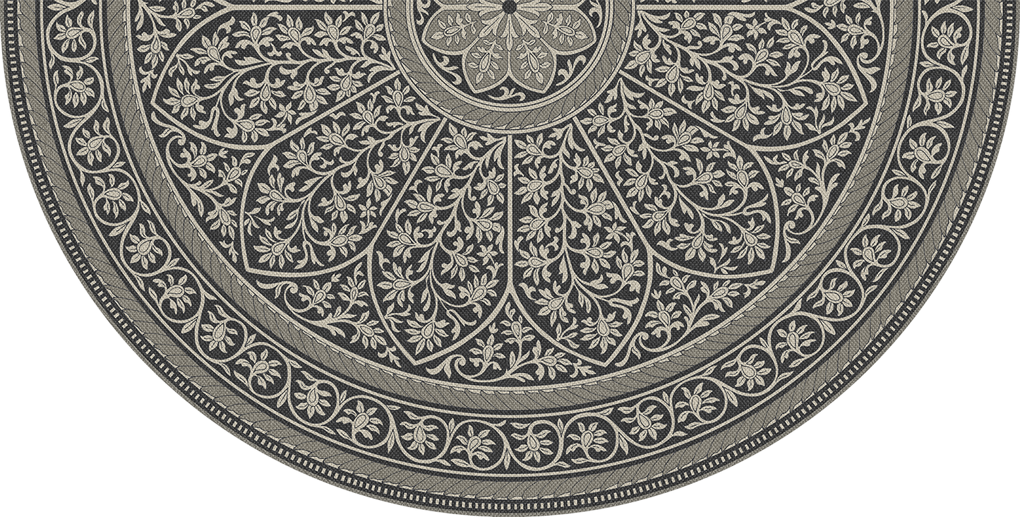 Vintage Vinyl Rug - Estate Tracery