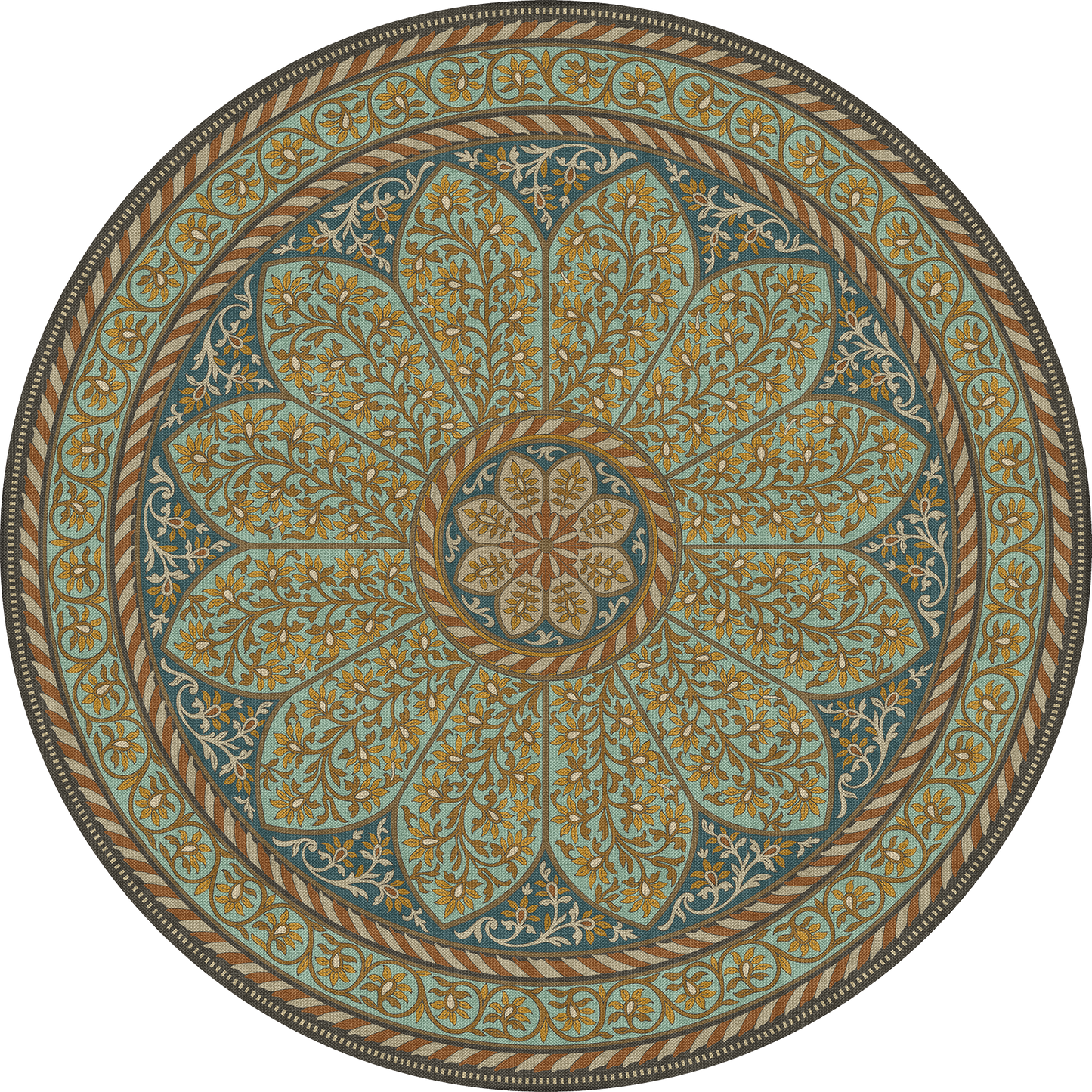 Vintage Vinyl Rug - Estate Tracery