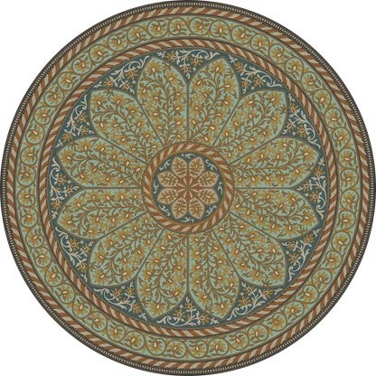 Vintage Vinyl Rug - Estate Tracery