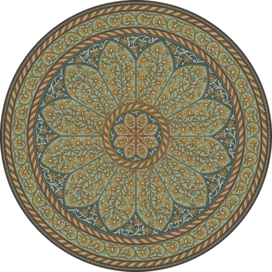 Vintage Vinyl Rug - Estate Tracery