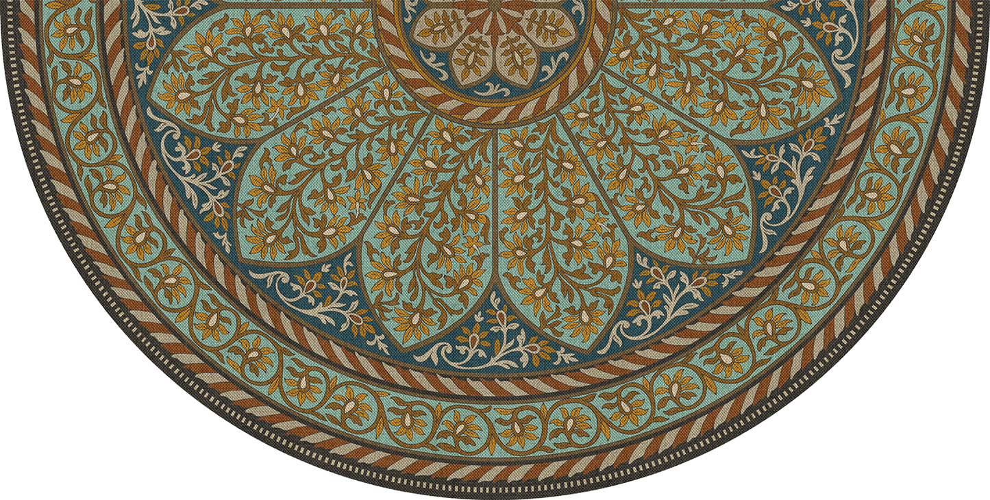 Vintage Vinyl Rug - Estate Tracery