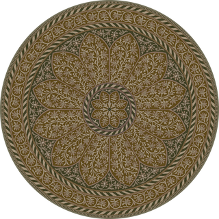 Vintage Vinyl Rug - Estate Tracery - Oak Hall