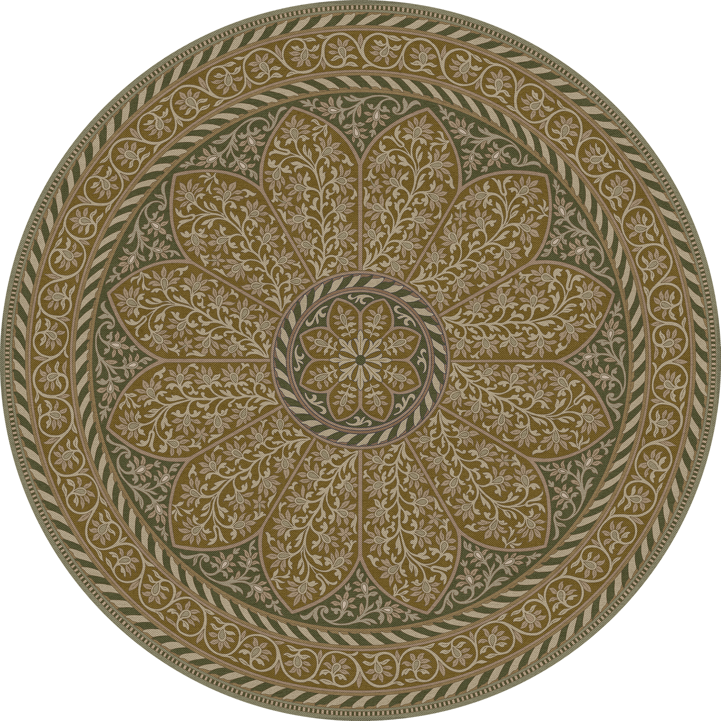 Vintage Vinyl Rug - Estate Tracery