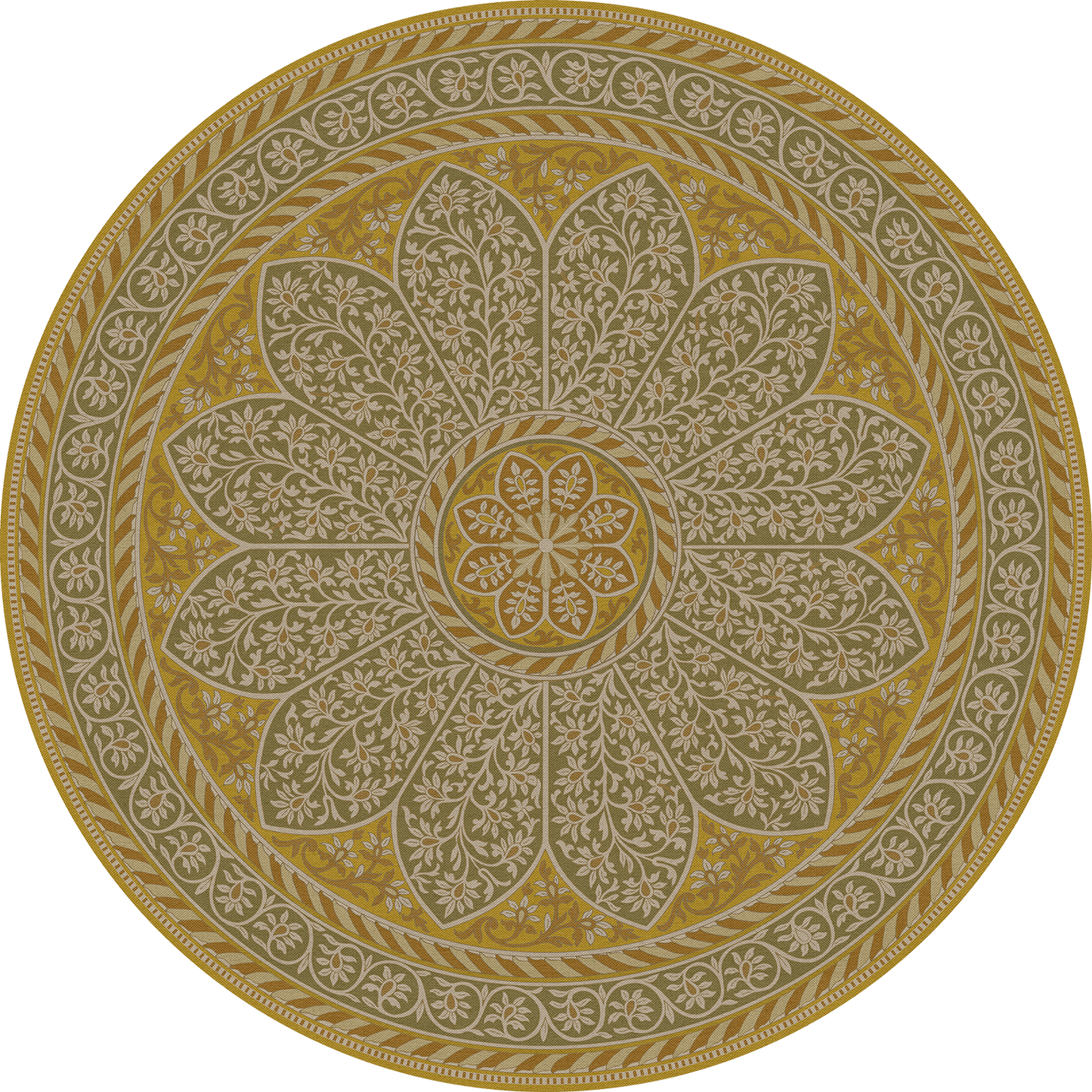 Vintage Vinyl Rug - Estate Tracery