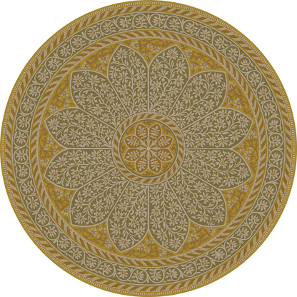 Vintage Vinyl Rug - Estate Tracery