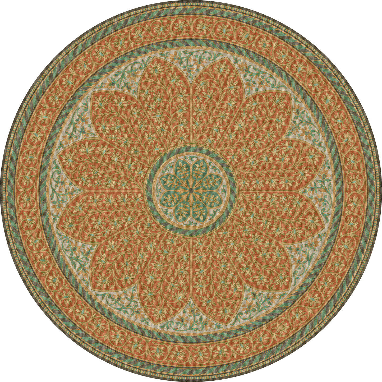 Vintage Vinyl Rug - Estate Tracery
