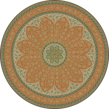 Vintage Vinyl Rug - Estate Tracery
